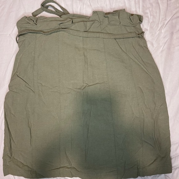 Green Button Up Skirt - Picture 3 of 4